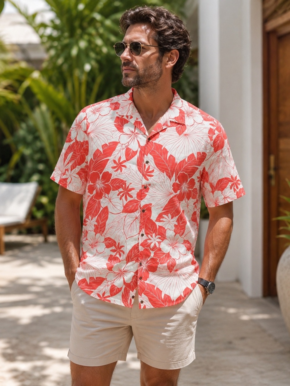 Two Palms Men’s 2XL Hawaiian Shirt Made in Hawaii Cotton